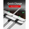 Dux Ducis - (1.20m) 3in1 USB Ladekabel Nylon Geflecht - Apple Lightning / Micro USB / USB C Online Shop - 7