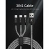 Dux Ducis - (1.20m) 3in1 USB Ladekabel Nylon Geflecht - Apple Lightning / Micro USB / USB C Online Shop - 6