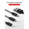 Dux Ducis - (1.20m) 3in1 USB Ladekabel Nylon Geflecht - Apple Lightning / Micro USB / USB C Online Shop - 2