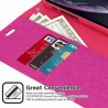 IPad 9.7 - Mercury Goospery Canvas Diary Geldbörse Tasche / Etui - Pink