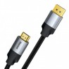 BASEUS Genuss Serie Mini-DP-Stecker USB Auf 4K HDMI Männlichen Adapterkabel 2m - Dunkelgrau / Schwarz Online Shop - 4