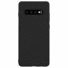 Samsung Galaxy S10 - Nilkin Synthetic Fiber Phone Case, Schwarz