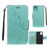 iPhone 11 Butterfly Flower Pattern Horizontal Flip Leather Case with Holder & Card Slots & Wallet(Green)