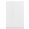 iPad 10.2 Custer Texture Horizontal Flip Smart PU Leather Case with Sleep / Wake-up Function & Three-folding Holder (White)