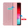 Multi-folding Shockproof TPU Protective Case for iPad Pro 11 inch (2018), with Holder & Pen Slot (Rose Gold)