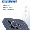 Einfarbige Nachahmung aus flüssigem Silikon Straight Edge Dropproof Full Coverage Schutzhülle für iPhone 12 Pro (Schwarz)