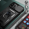 Schiebe-Kamera-Abdeckungs-Design TPU + PC-Schutzhülle für iPhone 12 Pro (Schwarz)