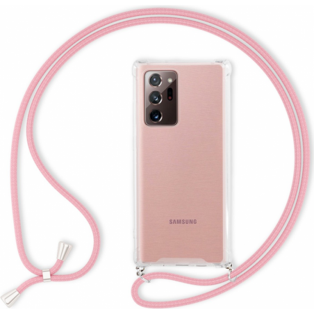 Handykette kompatibel mit Samsung Galaxy S20 Plus Handyhülle mit Umhängeband, Handykordel mit Schutzhülle Pink