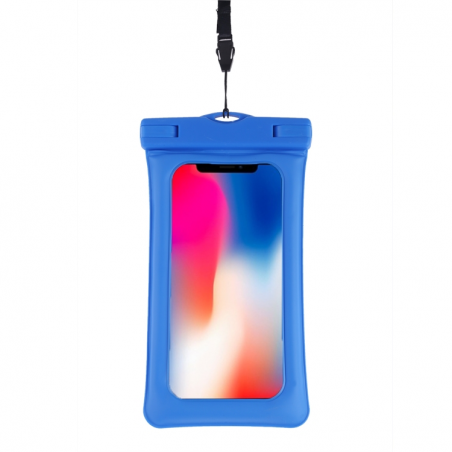 PVC Transparent Airbag Universal Waterproof Bag with Lanyard for Smart Phones below 5.5 inch (Blue)
