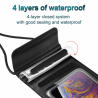 For Smart Phones Below 6.5 inch PU + TPU Waterproof Bag with Lanyard(Red)