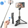 L03 Aluminum Alloy Foldable Bluetooth Tripod Selfie Stick (Black)