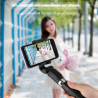 2 in 1 Foldable Bluetooth Shutter Remote Selfie Stick Tripod for iPhone and Android Phones(Black)