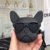Lovely Puppy Wireless Earphones Shockproof Silicone Protective Case for Apple AirPods Pro(Black