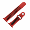For Apple Watch Series 6 & SE & 5 & 4 44mm / 3 & 2 & 1 42mm Fashionable Classical Silicone Sport Watchband(Red Black)