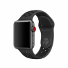 For Apple Watch Series 6 & SE & 5 & 4 44mm / 3 & 2 & 1 42mm Fashionable Classical Silicone Sport Watchband (Black)