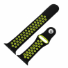 For Apple Watch Series 6 & SE & 5 & 4 44mm / 3 & 2 & 1 42mm Fashionable Classical Silicone Sport Watchband(Black Yellow)