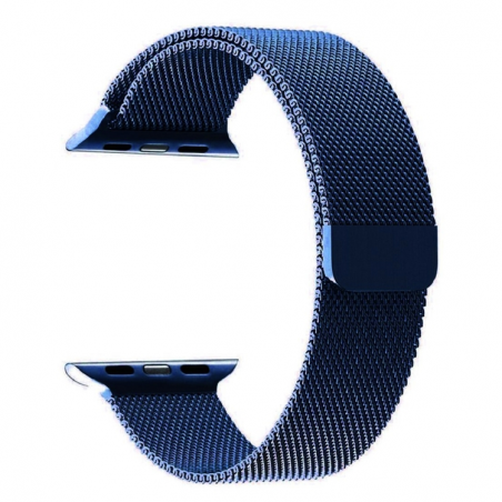 For Apple Watch 42mm Milanese Loop Magnetic Stainless Steel Watchband(Blue
