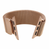 For Apple Watch 42mm Milanese Loop Magnetic Stainless Steel Watchband(Rose Gold