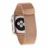 For Apple Watch 42mm Milanese Loop Magnetic Stainless Steel Watchband(Rose Gold