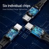 Baseus Golden Loop 3 in 1 Elastisch Lade kabel USB für Micro+Lightning+type C 3.5A 1.2m Schwarz Online Shop - 12