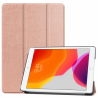 For iPad 10.2 Custer  Leather Case with Sleep / Wake-up Function & Three-folding Holder (Rose Gold)
