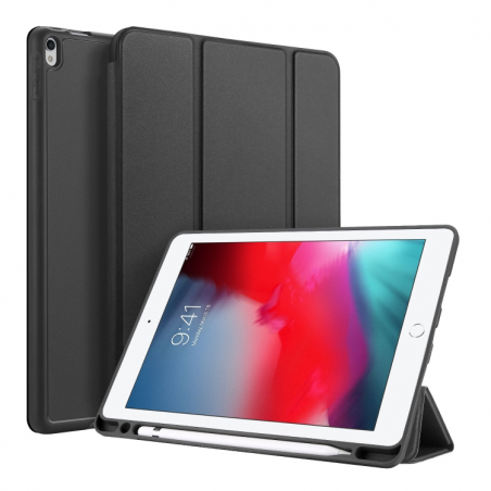 DUX DUCIS OSOM SERIES Three-folding Horizontal Flip Leather Case with Pen Slots for iPad Pro 10.5 inch / Air 3 (2019)(Black)