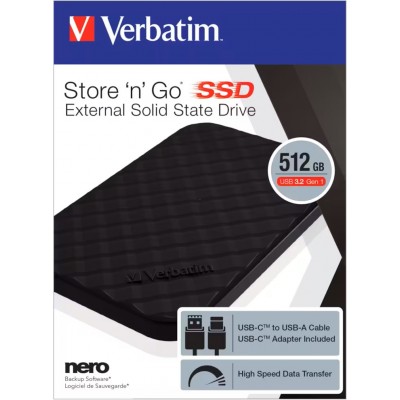 Verbatim Store n Go 512GB Portable SSD USB 3.2