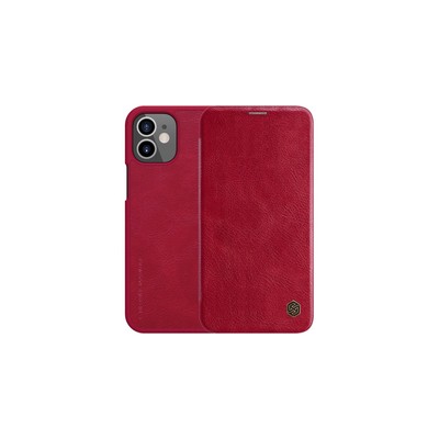 iPhone 12 / 12 Pro - Nillkin QIN Leather Flip Hülle, Rot