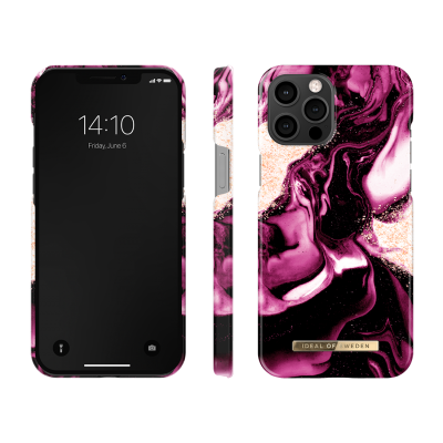 iPhone 13 Back-Cover iDeal of Sweden Golden Ruby Marble