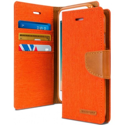 iPhone 7 Plus / 8 Plus - Mercury Goospery Canvas Diary Geldbörse Tasche / Etui