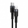 Baseus Cafule Kabel Typ C zum iPhone Lightning 18W 1m Grau + Schwarz Online Shop - 2
