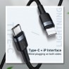 Baseus Cafule Kabel Typ C zum iPhone Lightning 18W 1m Grau + Schwarz Online Shop - 8