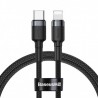 Baseus Cafule Kabel Typ C zum iPhone Lightning 18W 1m Grau + Schwarz Online Shop - 1