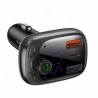 BASEUS S-13 T Typ Drahtlose MP3-Ladegerät Auto FM Transmitter Schnellladegerät Für IPhone Samsung Usw. - Schwarz Online Shop - 3