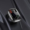 BASEUS S-13 T Typ Drahtlose MP3-Ladegerät Auto FM Transmitter Schnellladegerät Für IPhone Samsung Usw. - Schwarz Online Shop - 1