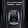 BASEUS S-13 T Typ Drahtlose MP3-Ladegerät Auto FM Transmitter Schnellladegerät Für IPhone Samsung Usw. - Schwarz Online Shop - 1