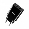 BASEUS Geschwindigkeit Mini Dual USB Ladegerät 10.5W [EU-Stecker] - Schwarz Online Shop - 2