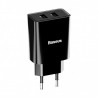 BASEUS Geschwindigkeit Mini Dual USB Ladegerät 10.5W [EU-Stecker] - Schwarz Online Shop - 3