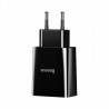 BASEUS Geschwindigkeit Mini Dual USB Ladegerät 10.5W [EU-Stecker] - Schwarz Online Shop - 1