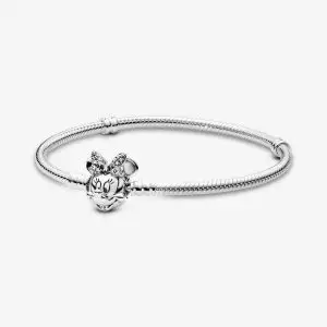 Disney Pavé Minnie Maus-Kugelverschluss Schlangen-Gliederarmband