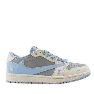 BAPE STA x Travis Scott Low in Light Blue & Grey