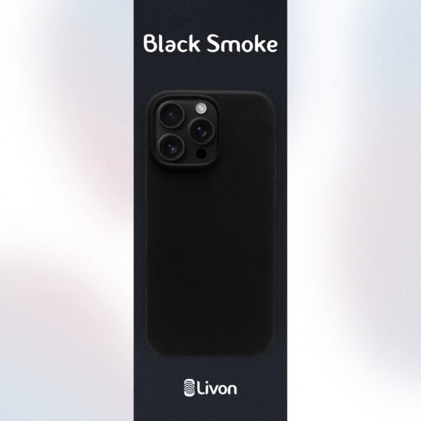 Livon iPhone 15 SoftSkin - Black Smoke – Bild 2