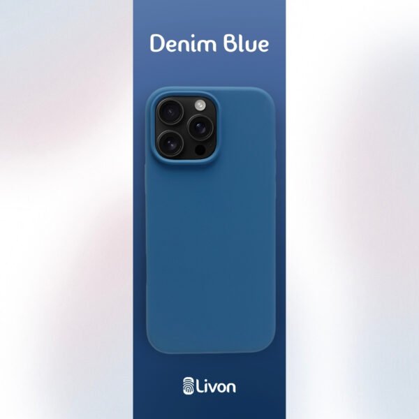 Livon iPhone 15 Pro Max SoftSkin - Denim Blue – Bild 2