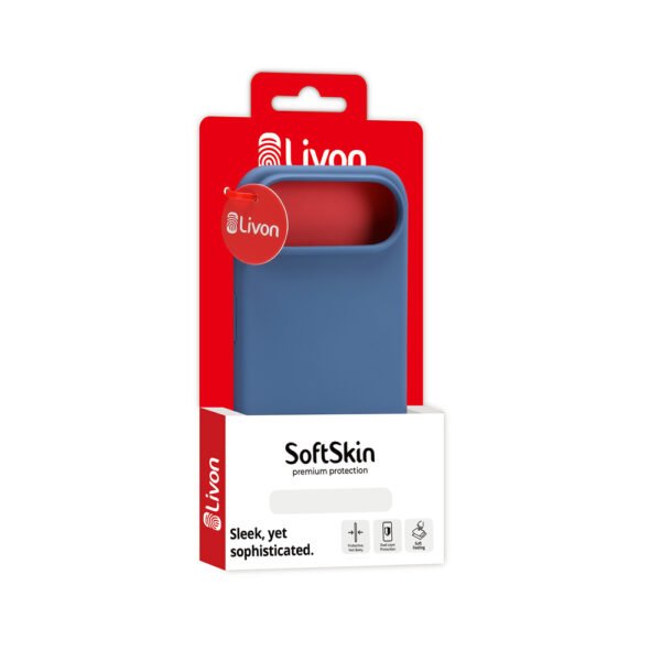 Livon iPhone 16e SoftSkin - Denim Blue – Bild 4