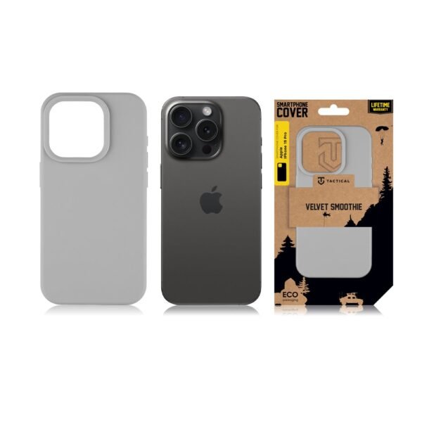 Tactical iPhone 15 Pro Velvet Smoothie Cover - 8596311221965 - Foggy – Bild 2