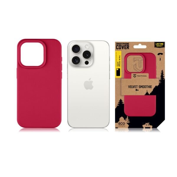 Tactical iPhone 15 Pro Velvet Smoothie Cover - 8596311222108 - Sangria – Bild 3