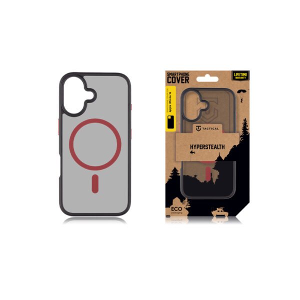 Tactical iPhone 16 Magforce Hyperstealth 2.0 Cover - 8596311256295 - Black/Red – Bild 3