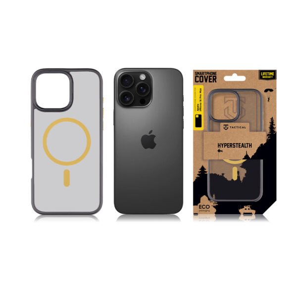 Tactical iPhone 16 Pro Max Magforce Hyperstealth 2.0 Cover - 8596311256325 - Black/Yellow – Bild 2