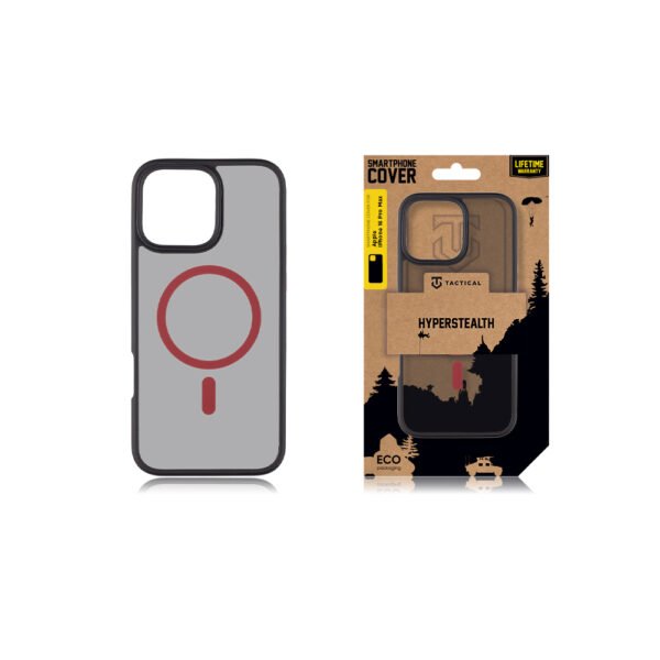 Tactical iPhone 16 Pro Max Magforce Hyperstealth 2.0 Cover - 8596311256332 - Black/Red – Bild 3