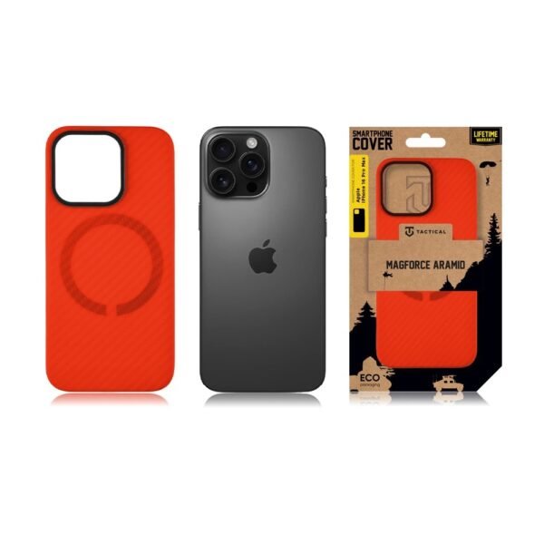 Tactical iPhone 16 Pro Max MagForce Aramid Limited Edition Cover - 8596311256417 - Bloody Mary – Bild 3